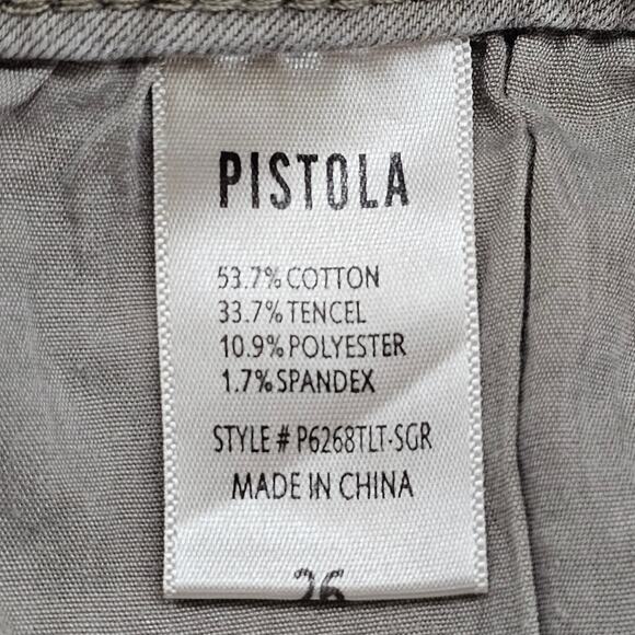 Pistola Jeans Womens Size 26 Gray Audrey Moto Skinny Stretch Light Wash - Picture 10 of 14